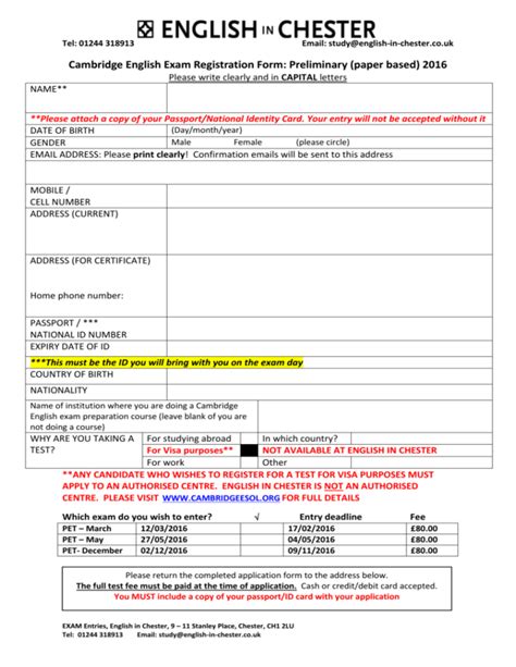 How to register for a Cambridge English exam .